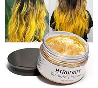 Cera per Capelli di Colore Oro, Modellamento Temporaneo di Una Volta Tinture per Capelli Naturali di Colore, Crema Acconciatura Temporanea, Cera Styling per Party, Cosplay, Party (Oro)