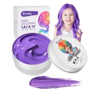 Cera per Tintura per Capelli Temporanea, 60g Cera per Capelli Lavabile,Non Irritante, Adatto per la Modellazione di Halloween di Tutti i Giorni e Delle Feste (60g, Viola)