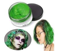 Cera per Tintura per Capelli Temporanea, Cera per Capelli Lavabile Formula Botanica, Adatto per la Modellazione di Halloween di Tutti i Giorni e Delle Feste (120g Verde)