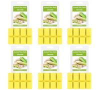 Cera profumata alla citronella per lampada profumata, 6 pezzi di cera profumata alla citronella da 2,5 oz per lampada profumata, cera di soia melts per scaldare candele, citronella regalo per l'estate
