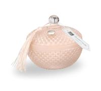 Cera profumata con all'esterno Scatola in vetro rotonda diametro 9x h8,5cm - colore Rosa rosa
