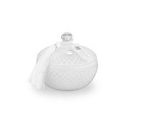 Cera profumata con all'esterno Scatola in vetro rotonda Modello BIG diametro 10x h 10cm - colore Bianco bianco