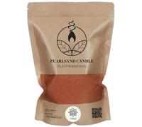 Cera profumata perlata, sabbia per candele con stoppini, granuli di cera, kit per la creazione di candele, 400 g di perle di cera + 4 stoppini di cotone (profumo: ambra)