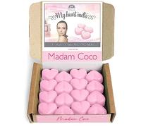 Cera Si scioglie al profumo di Madam Coco: 16 x 5g Cera a forma di cuore ispirata al profumo Madame Coco Vegan e adatto agli animali domestici