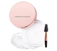 Cera trasparente per sopracciglia per lo styling, ad asciugatura rapida, impermeabile, per lo styling delle sopracciglia, finitura naturale, gel per sopracciglia, con pennello, per tutti i colori dei