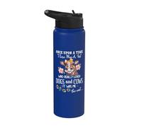 C'era una volta c'era una ragazza che amava cani e mucche Stainless Steel Insulated Water Bottle