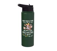 C'era una volta c'era una ragazza che amava cani e mucche Stainless Steel Insulated Water Bottle