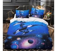 C'era una volta Set Di Copripiumino 3 Pezzi microfibra stampa 3D con cerniera con federa decorazione per camera da letto Design vintage da fiaba copripiumino for adulti e ragazze Double（200x200cm）