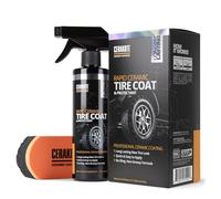 CERAKOTE Rapid Ceramic Tire Coat - Showroom New Tire Shine - Deep Tire Black Finish - Lasts Up to 10x Longer - No Sling, Non Greasy Ceramic Tire Coating for Car, Truck & SUV - Easy Application (10oz)
