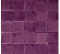 Cerames piastrelle monocolore messicane Talavera Lila Deslavado - ceramiche piastrelle di mosaico viola decorative per bagno, doccia, cucina, Una confezione di 90 piastrelle viola 10,5x10,5 cm