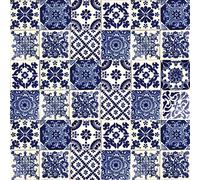 Cerames Piastrelle Mosaico Messicane Azul - 30 ceramiche mattonelle messicane decorative per bagno, doccia, scale, parete posteriore della cucina | Tessere mosaico ceramica 10,5x10,5 cm