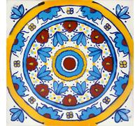 Cerames Piastrelle Mosaico Messicane Rueda - 30 ceramiche mattonelle messicane decorative per bagno, doccia, scale, parete posteriore della cucina | Tessere mosaico ceramica 10,5x10,5 cm