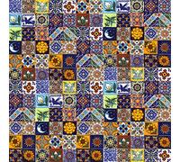 Cerames Piastrelle Mosaico Messicane Saburo - 120 ceramiche mattonelle messicane decorative per bagno, doccia, scale, parete posteriore della cucina | Tessere mosaico ceramica 5x5 cm