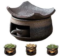 Ceramic Aromatherapy Stove Essential Oil Burner, realizzato a mano in ceramica con supporto Tealight, diffusore Zen Fragrance per decorazione domestica, meditazione e relax