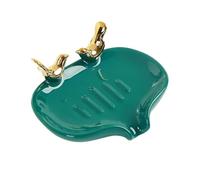 Ceramic Basin Organizer, Self Draining Tray Compact, 2.56 in Soap Flow Plate Craft, Anti Slip Rack Holder Stand, Bird Aesthetic Sink Rest Modern, Bathroom Kitchen Vanity Home Decor