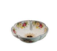 Ceramic Bathroom Vessel Sinks Flower Shape White Color Peony Design Porcelain Above Counter Sink for Bar and Cloakroom Chinese Vanity Top Bowl