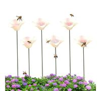 Ceramic Bee Watering Station 6 Pieces Ceramic Flower Bird Bath