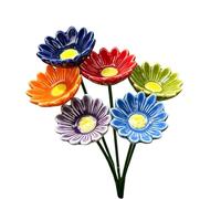 Ceramic Bee Watering Station | 6 Pieces Flower Shaped Bird Bath