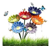 Ceramic Bee Watering Station - Floral Dish, Butterfly Drinking Basin, Garden Pollinator Feeder | Decorative Hydration Container Outdoor Resting Ornament Collection for Yard Patio Lawn Ba