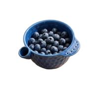 Ceramic Berry Washing Bowl | Raised Center Large Capacity With Drainage