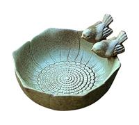 Ceramic Bird Feeding Bowl - Birds Feeder Stand | Bird Feeder Ornament | Garden Feeding Stone, Bath Bowl, Winterproof Stone, Frost Proof Standing For Outdoor, Garden Decor, Yard, Table Decors