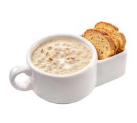 Ceramic Bowl Set - Divided Chip Dip Dish - Anti Soggy Server for Cereal | Size 18.5x7.5x6cm | Chip Dip Bowl Decorative Ceramic Divided | Microwave Safe, Anti Soggy Finish for Family Gathering
