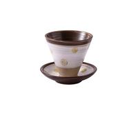 Ceramic Coffee Cup Creative And Saucer Set Tableware Retro Coarse Pottery Latte Gift Box Household Goods(Color-17)