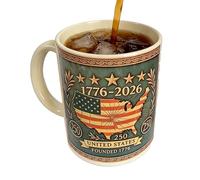 Ceramic Coffee Cup | Heat Retention 2D Flat Art - Ceramic Cup Commemorative Mug,Historical Artistic Craftsmanship For Home Gathering Event Dorm Hotel Apartment Tea Milk Water Juice Dad Husband