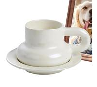 Ceramic Coffee Mug - Ceramic Cup | Ceramics Tea Mug | Ergonomic Handle Daily Beverage Container for Workplace Cafe Home Kitchen Picnic Restaurant Beer Milk