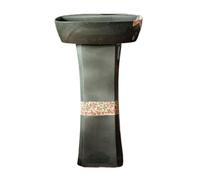 Ceramic Column Basin, Outdoor Courtyard Sink Wash Small Space Balcony Floor Standing Vanity Vessel (Color : C) (D One Size)