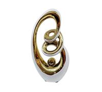 Ceramic Decorative Statue, Abstract Art Sculpture, Table Decoration for Bedroom, Bedroom, Dining Room, Office, Bookshelf Sculptures And Statues, 1 Pair,Gold Big B