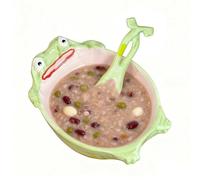 Ceramic Frog Spoon, Versatile Frog Spoon Bowl Set, 16x12cm Funny Ceramic Kitchenware, Easy To Clean For Kitchen Home Dining Kids Adults Women Girls Coffee Rice