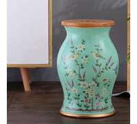 Ceramic Garden Stool, 2-in-1 Storage & Decorative Seat, Floral Drum Table