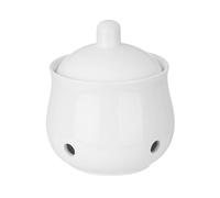 Ceramic Garlic Holder - Onion Lid Decorative Keeper, Dining Room Restaurant Crock, Breathable Fridge Ginger Potato Canister | Kitchen Countertop Ventilated Vegetable Organizer for Pantry Freshness