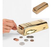 Ceramic Gold Bar Coin Bank (Pb17) NUOVO
