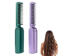 Ceramic Hairdressing Comb, Cedar and Ash Ceramic Comb, Smooth, Frizz-Free Hair Anytime, Anywhere, Latest Hairdressing Combs, Cordless 2-In-1 Touch-Up Combs For Less Frizz (Purple+green)