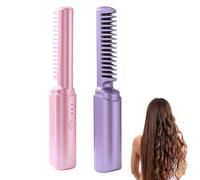 Ceramic Hairdressing Comb, Cedar and Ash Ceramic Comb, Smooth, Frizz-Free Hair Anytime, Anywhere, Latest Hairdressing Combs, Cordless 2-In-1 Touch-Up Combs For Less Frizz (Pink+purple)