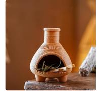 Ceramic Incense Burner Holder,Tabletop Mini Fireplace for Palo Santo/Sage/Cedar Burning,Ceramic Ash Tray,Aromatic Zen Decor,Meditation Altar Centerpiece for Home & Office (Primary Color-a)