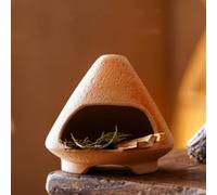 Ceramic Incense Burner Holder,Tabletop Mini Fireplace for Palo Santo/Sage/Cedar Burning,Ceramic Ash Tray,Aromatic Zen Decor,Meditation Altar Centerpiece for Home & Office (Primary color-C)