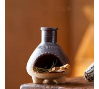 Ceramic Incense Burner Holder,Tabletop Mini Fireplace for Palo Santo/Sage/Cedar Burning,Ceramic Ash Tray,Aromatic Zen Decor,Meditation Altar Centerpiece for Home & Office (Gradient Color-a)