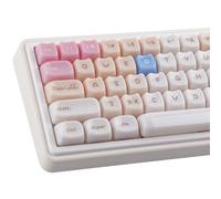 Ceramic Jade Ragdoll Cat Keycaps, 148 Keys Translucent Pink Jelly Cute Keycaps Mao Profile Creamy Custom Keycap for Cherry Gateron MX Swithes Mechanical Keyboard