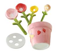 Ceramic Measuring Spoon Set - Artistic Baking Tools, Cute Kitchen Decor!