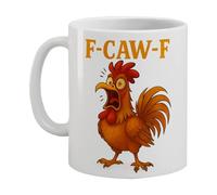 Ceramic Mug - 11oz Capacity, Rooster Coffee Cup, Poultry Drinkware | F-CAW-F Design For Milk, Juice, Soda, Beer, Wine, Kitchen, Office, Travel, Picnic, Holiday, Birthday, Party, Women, Men, Coworkers