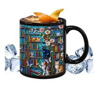Ceramic Mug - Heat-Resistant Drinkware 350 ml, Ceramic Cup for Book Lovers, Cioccolato Tea Water Juice Cup, Home Dorm Hotel Apartment Animal Lovers Reading Enthusiasts
