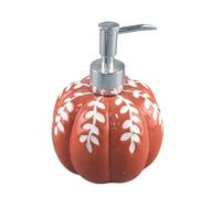 Ceramic Pumpkin Soap Dispenser | Ceramic Refillable Hand Soap Pump With Leaf Pattern, Refillable Halloween Lotion Bottle With Pump, For Halloween Thanksgiving Harvest Festival Kitchen Shower Restroom