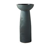Ceramic Sink, Round Vessel Sink Art Basin, Floor Standing Column Basin Combo with Faucets, Drainage Kits, etc (Color : E) (E One Size)