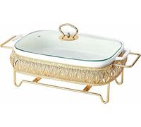 Ceramic Stove Dish for Buffet, Heating Tray for Buffets, Plates Heaters for Holidays, for Weddings, Parties, Banquets, Catering Events ~/ (One Color 34.5cm)