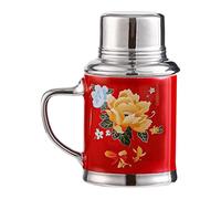 Ceramic Tazza, Creative Chinese Design, Nostalgic Kettle Style, 460ml with Lid, Coffee Cup for Wedding, Birthday, Home, Uffizi, Gifting Ideas, Coppie, and Daily Use, 6,38 x 3,46 pollici