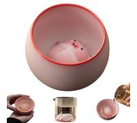 Ceramic Tea Pet Piggy Cartoon Tea Cup Set, Funny Handmade Chinese Teacup with Flying or Lying Pig Pet, Adornment Collectible Piggy Statue Teacup Decoration,Gifts for Teas Lovers