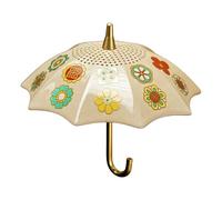 Ceramic Tea Strainer Umbrella Shaped Ceramic Colander Sifter With Hook